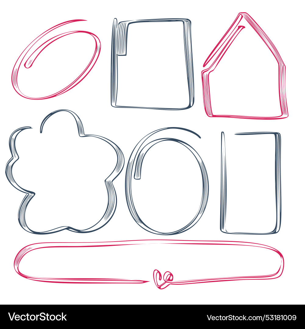 A set of simple design frames A set of simple design frames vector image