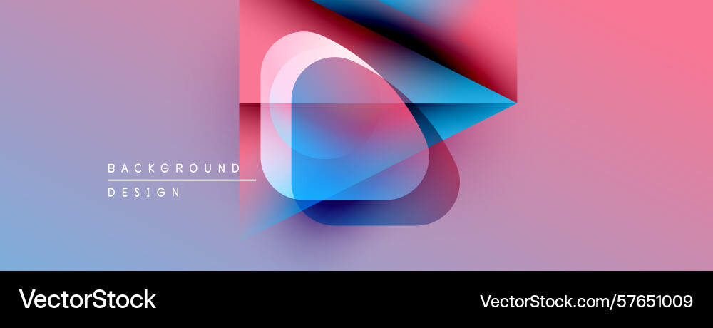 Abstract geometric shapes overlap creating Vector Image