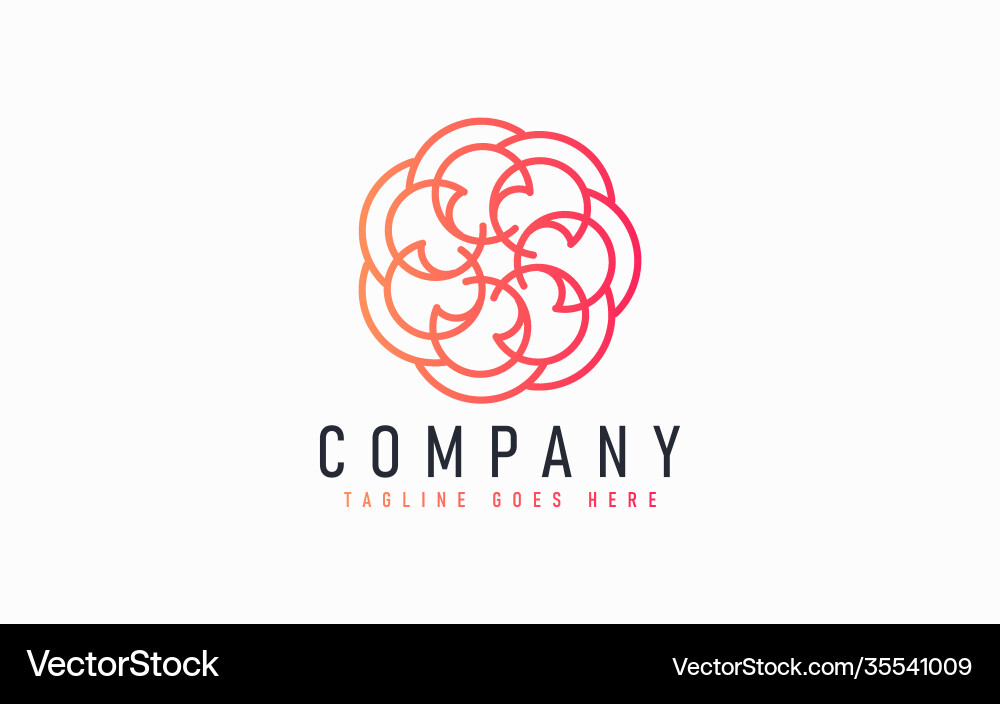 Abstract modern logo design based from circular Vector Image