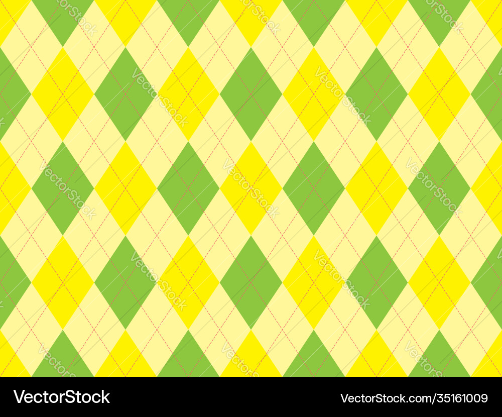 Argyle pattern seamless fabric texture background Vector Image