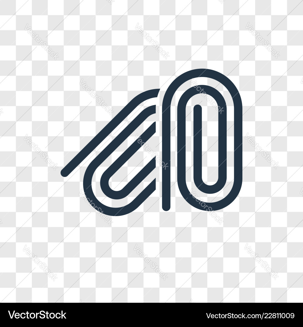 Attachment concept linear icon isolated Vector Image