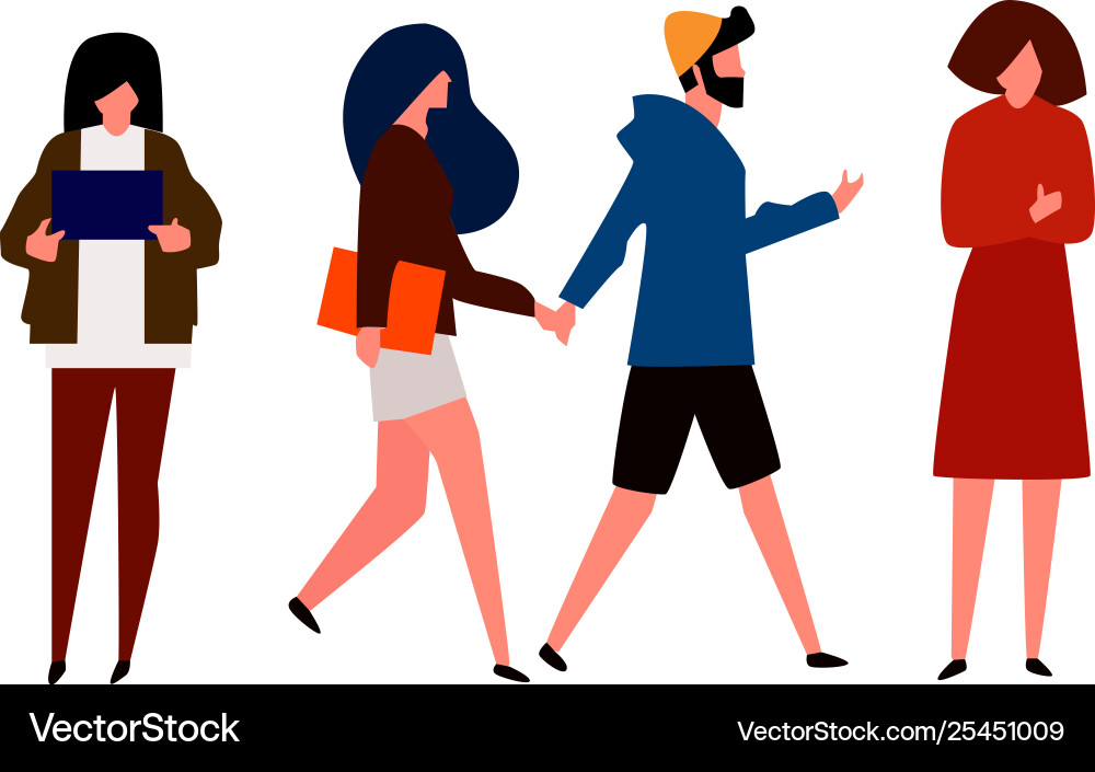 Beautiful young women in fashion clothes Beautiful young women in fashion clothes vector image
