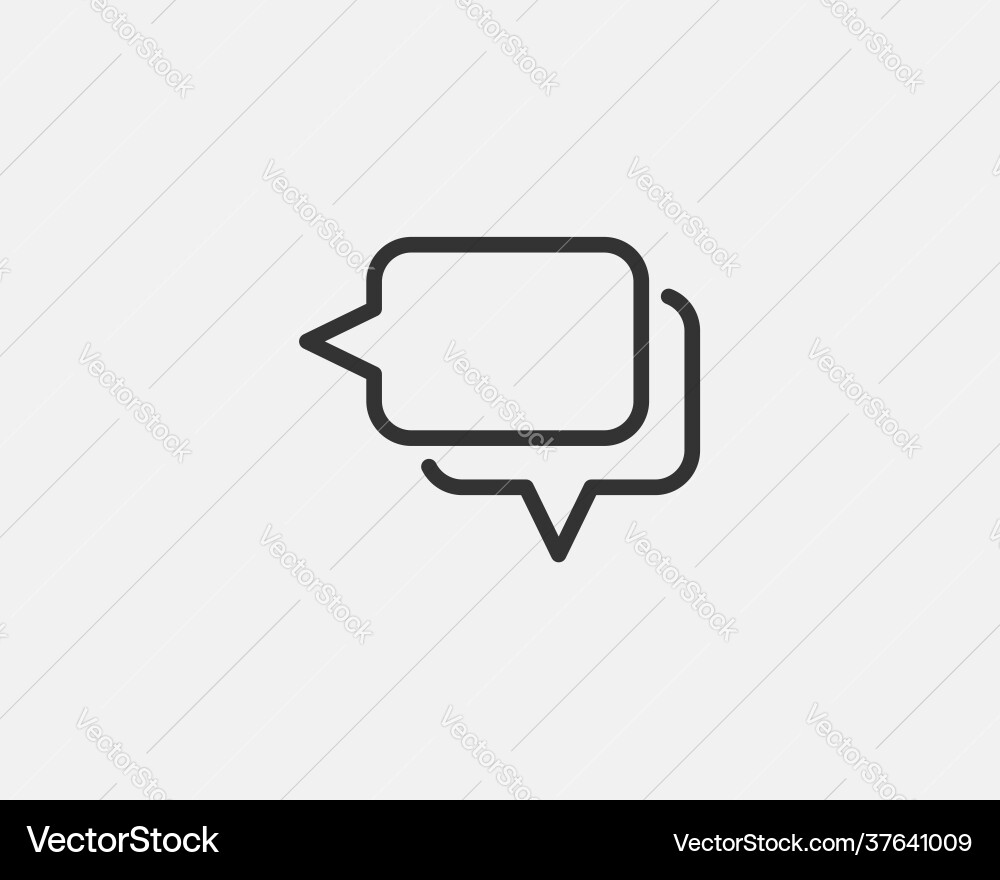 Chat icon design element talk bubble speech sign vector image