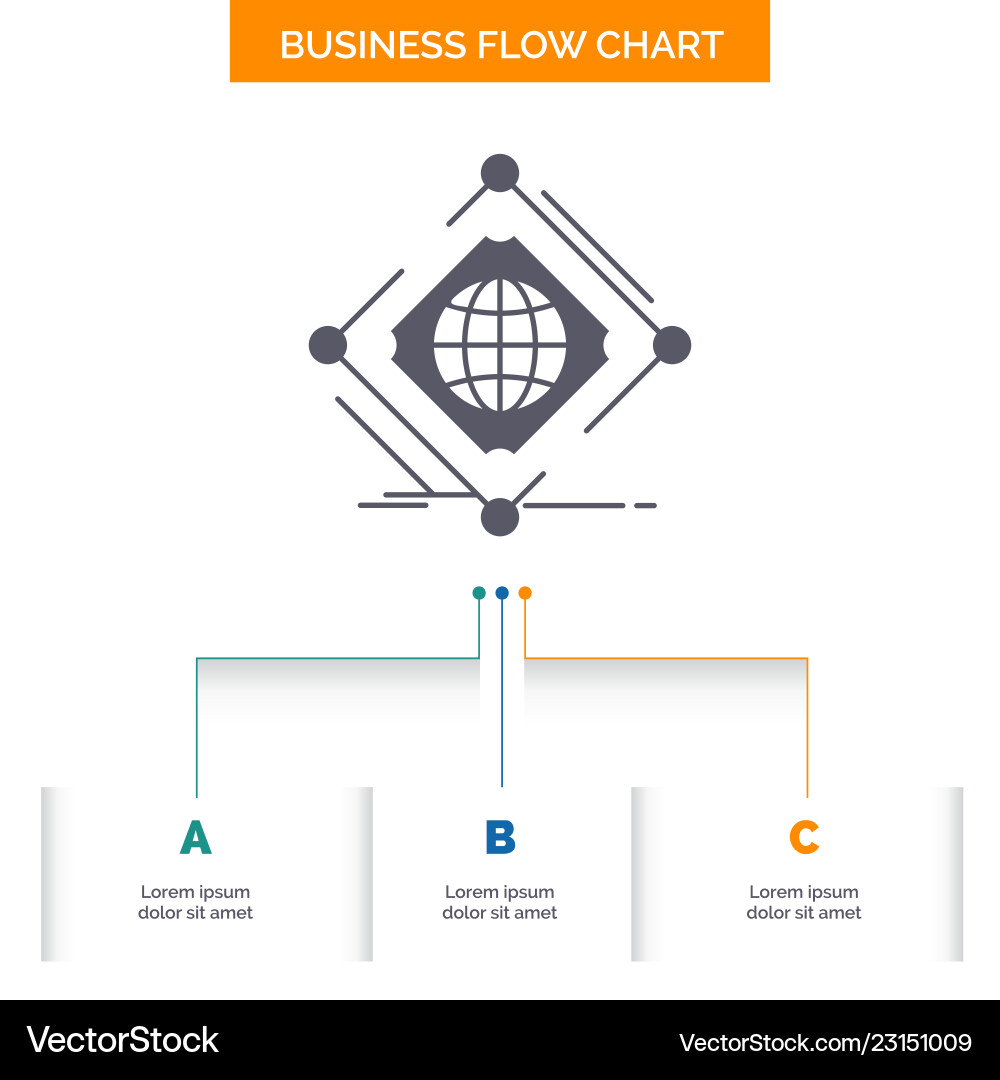 Complex global internet net web business flow Complex global internet net web business flow vector image