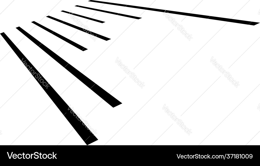 Dynamic 3d lines in perspective vanishing Dynamic 3d lines in perspective vanishing vector image