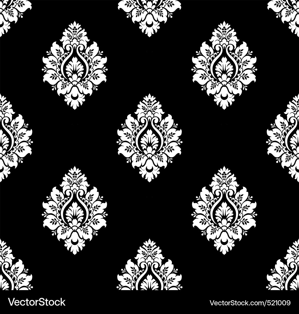 Elegant Damask Floral Pattern Vector Image