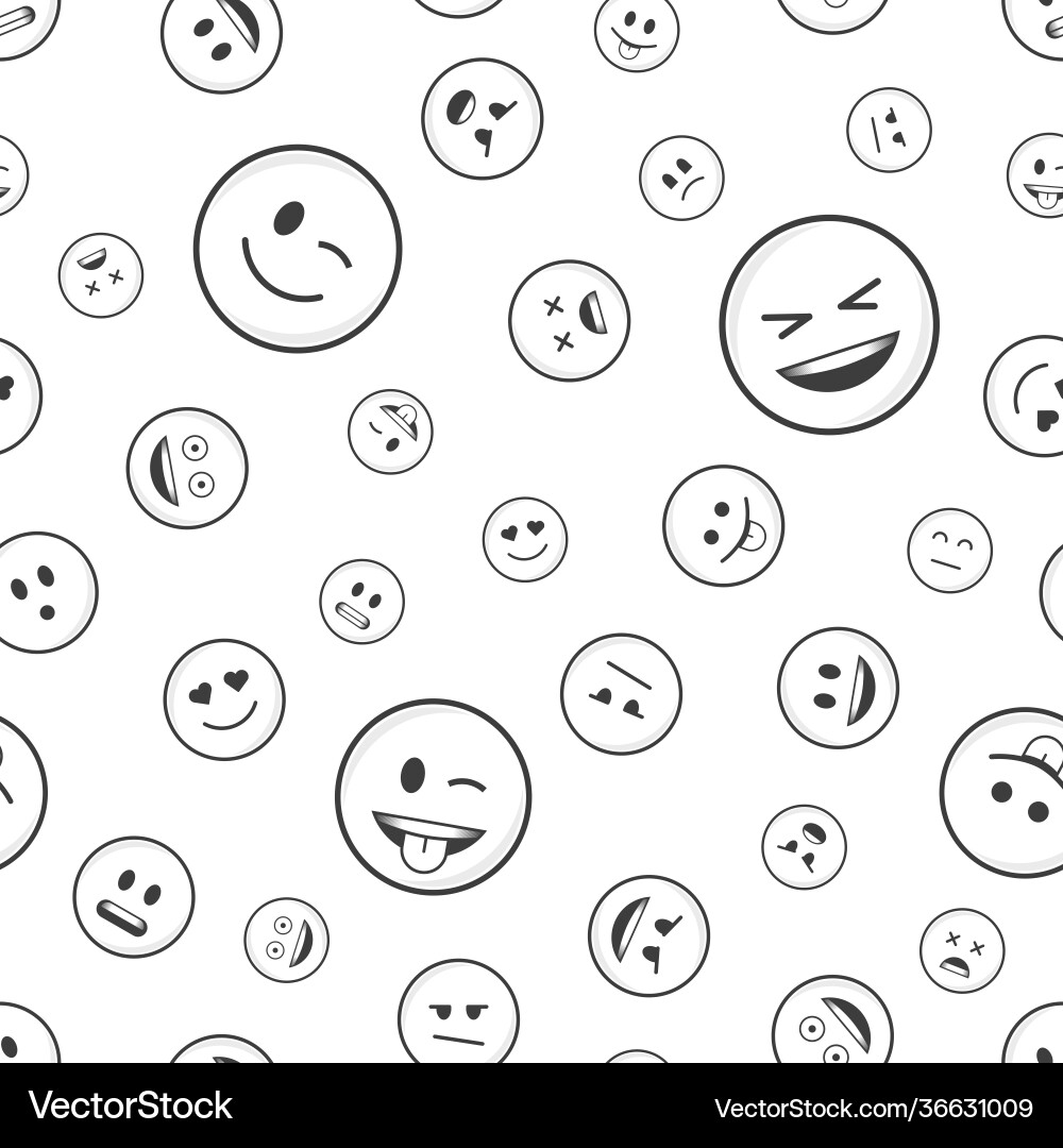 Emoticon seamless pattern Emoticon seamless pattern vector image