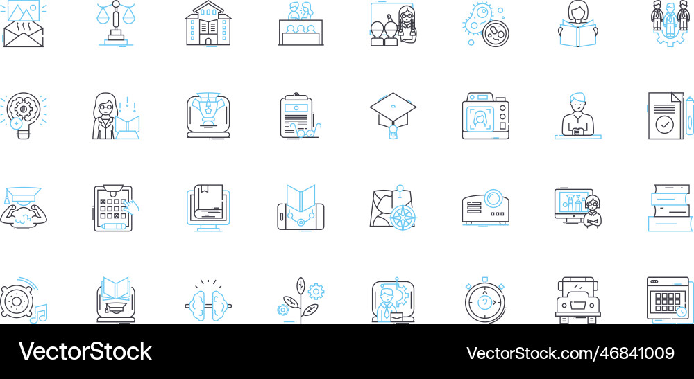 Expertise linear icons set knowledge skill Expertise linear icons set knowledge skill Vector Image
