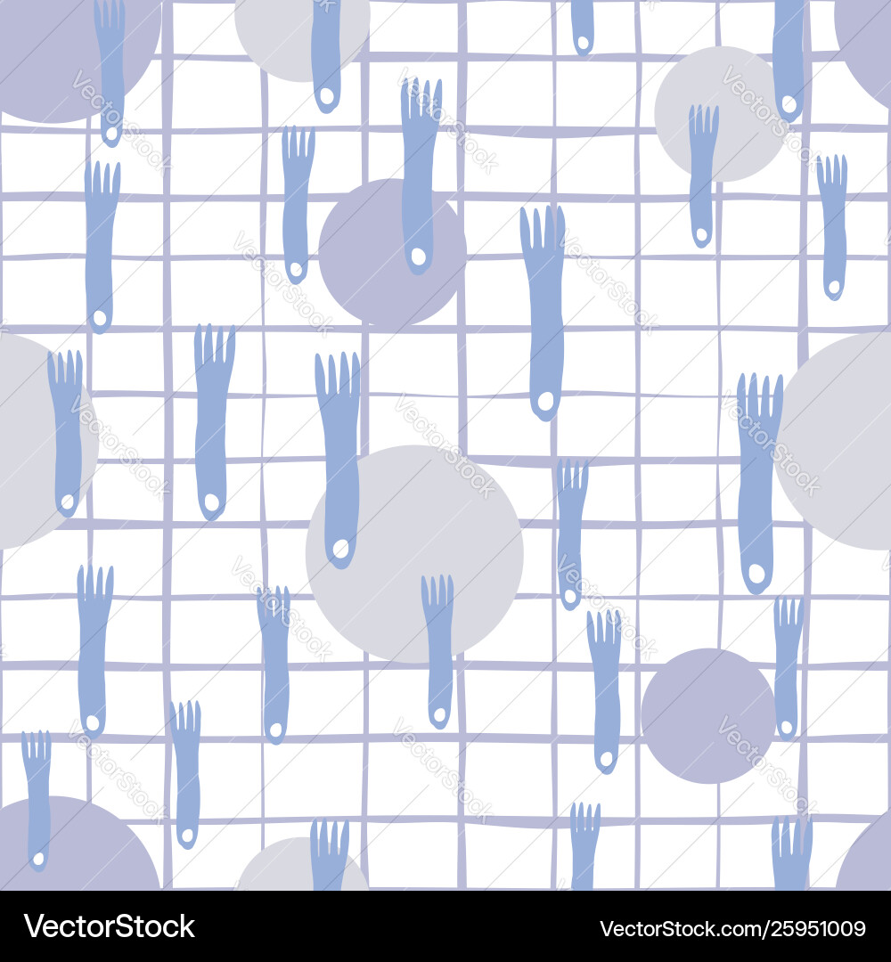 Fork hand draw seamless pattern background Fork hand draw seamless pattern background vector image