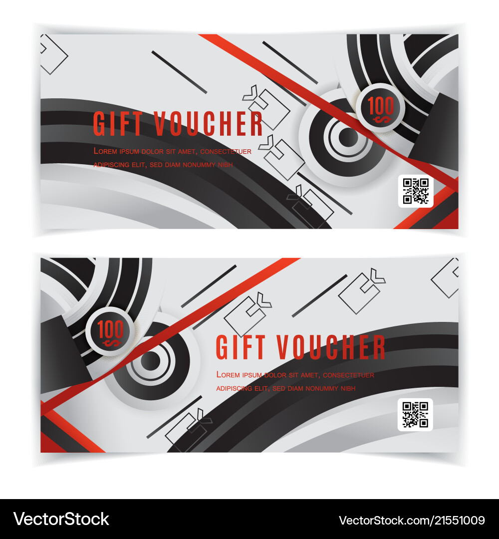 Geschenkgutschein Vorlage Universal Flyer grau Geschenkgutschein Vorlage Universal Flyer grau vektorbild