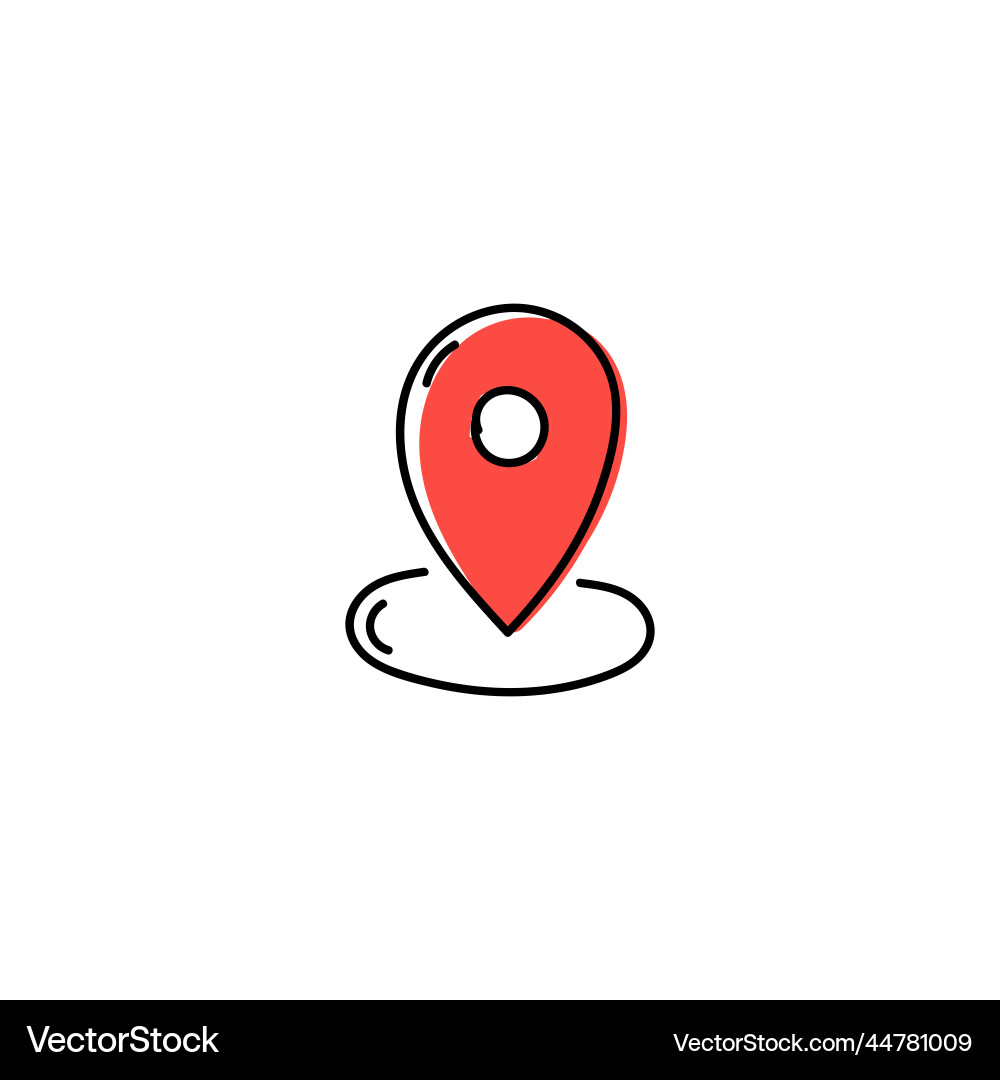 Hand-Drawn Navigation Pointer vector image