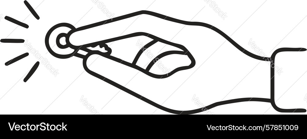 Hand tapping touchscreen for user interaction Vector Image