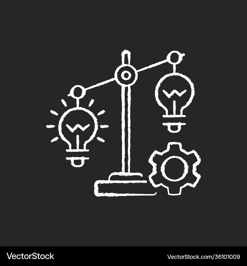 Idea Priorisierung Kreide weißen Icons Set Idea Priorisierung Kreide weißen Icons Set vektorbild