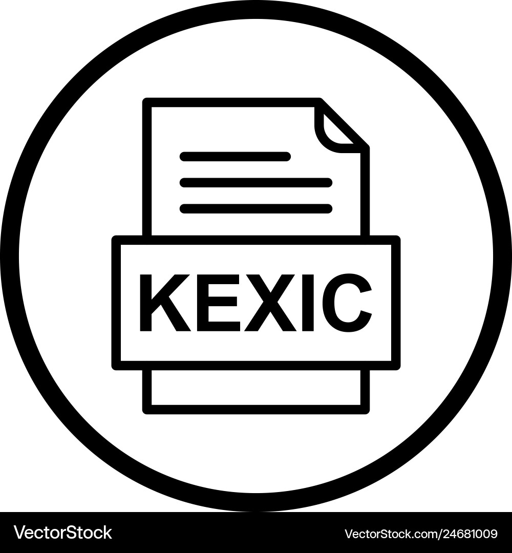 Kexic file document icon vector image