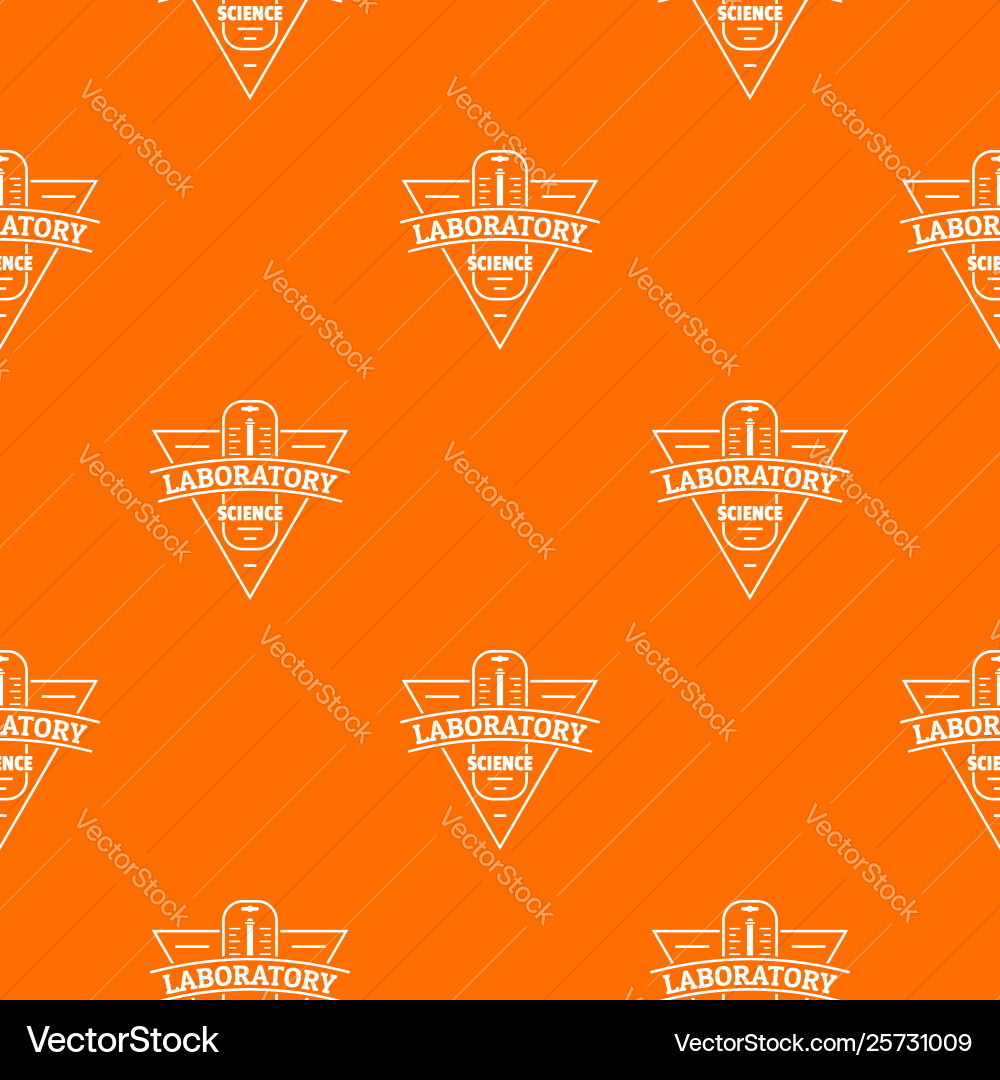 Laboratory pattern orange Laboratory pattern orange vector image