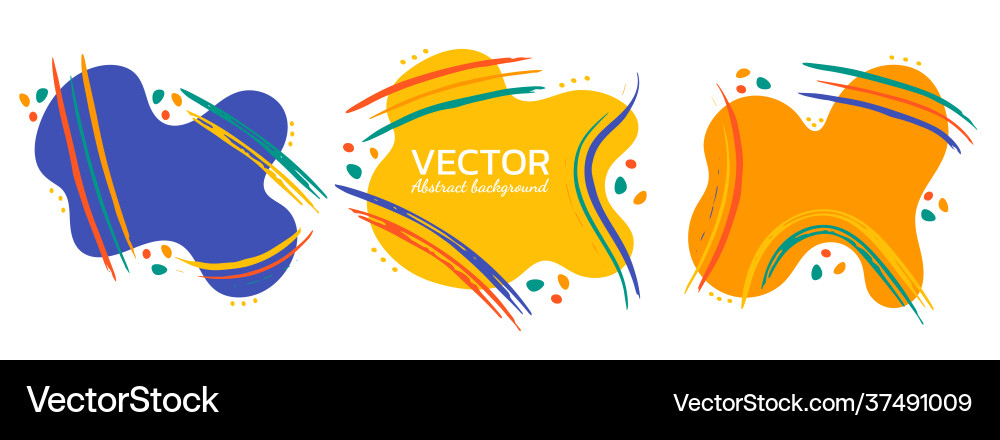 Modern line art with colorful set Modern line art with colorful set vector image