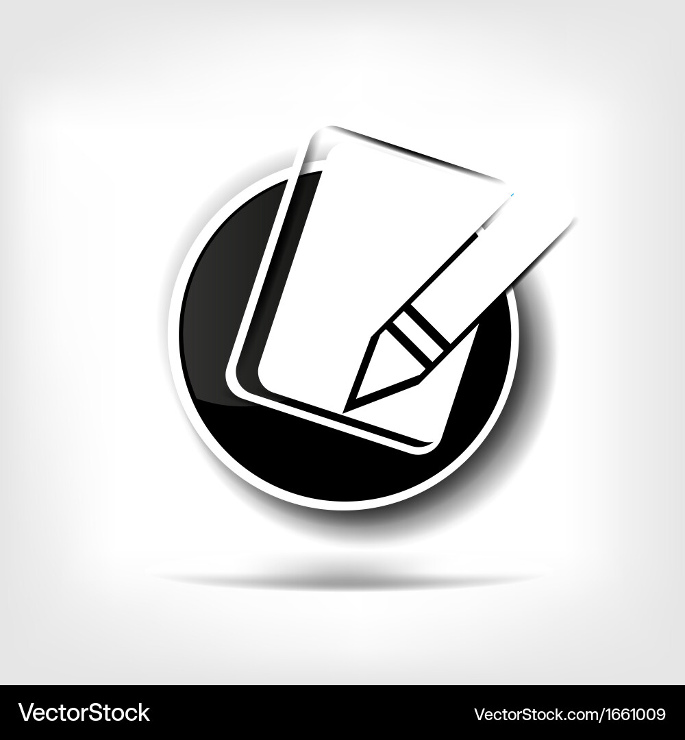 Notepad web icon vector image