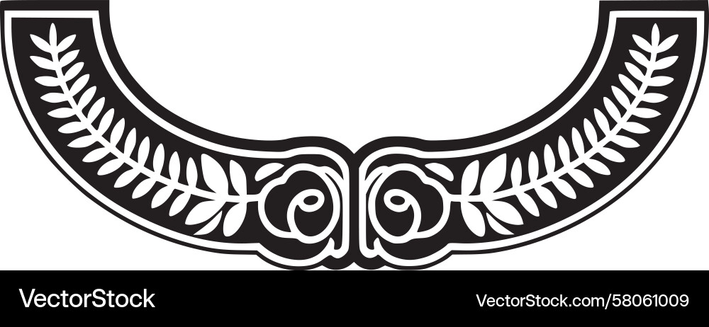 Ornate Laurel Scroll Border Vector Image