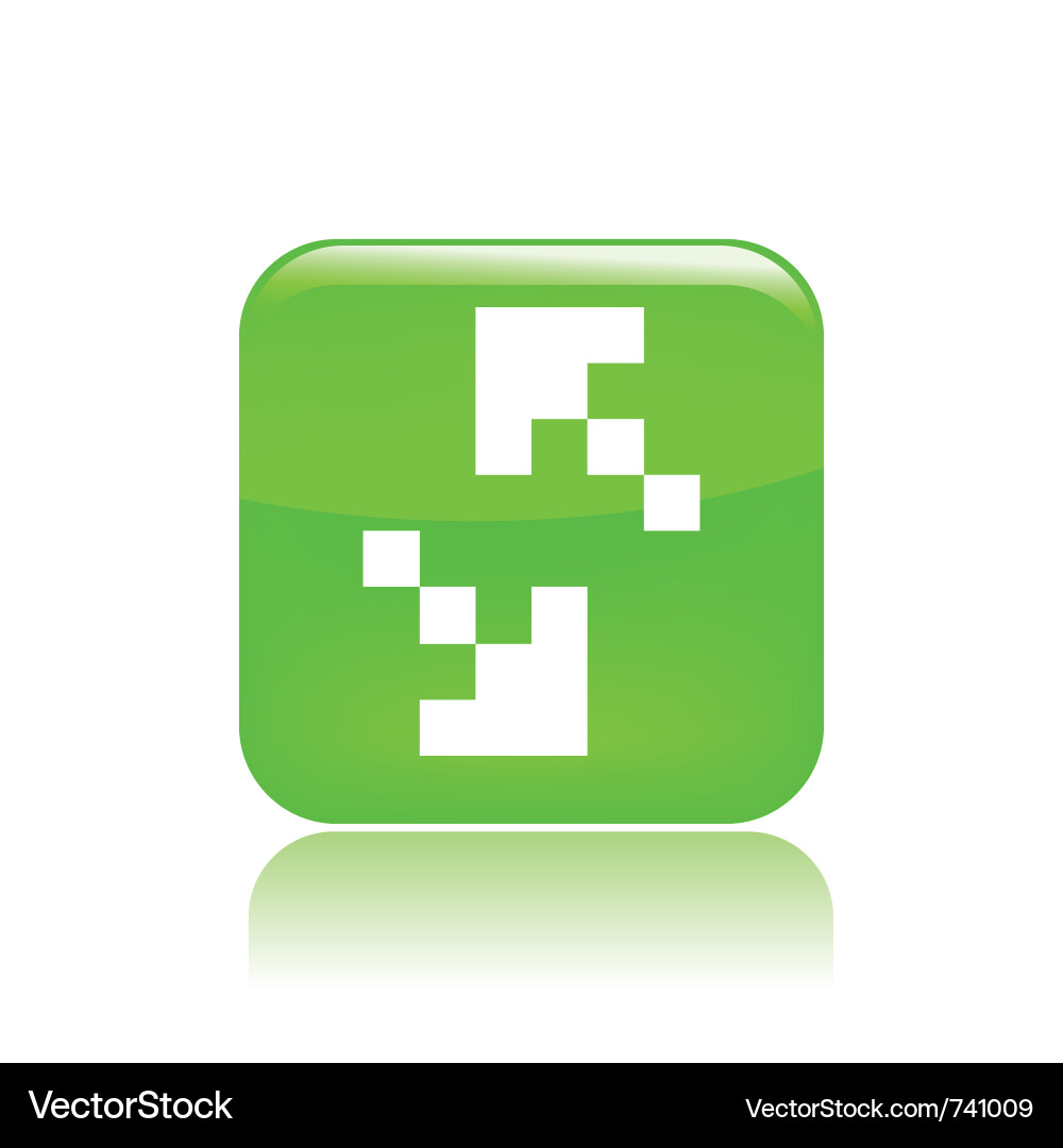 Pixel computer icon vector image