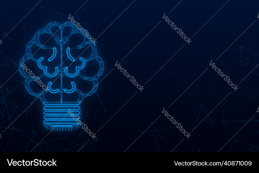 Plexus idea for concept design lightbulb icon Plexus idea for concept design lightbulb icon vector image