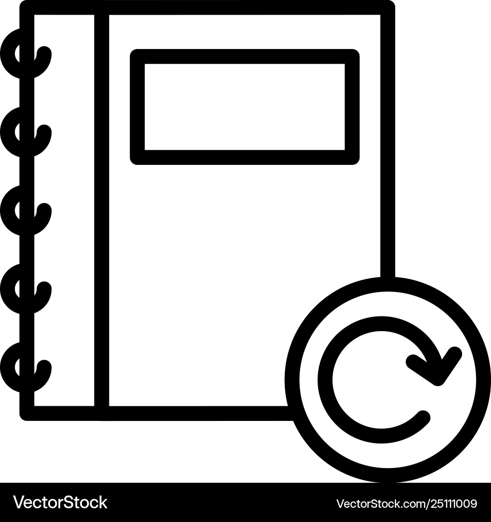 Reload notebook Reload notebook vector image