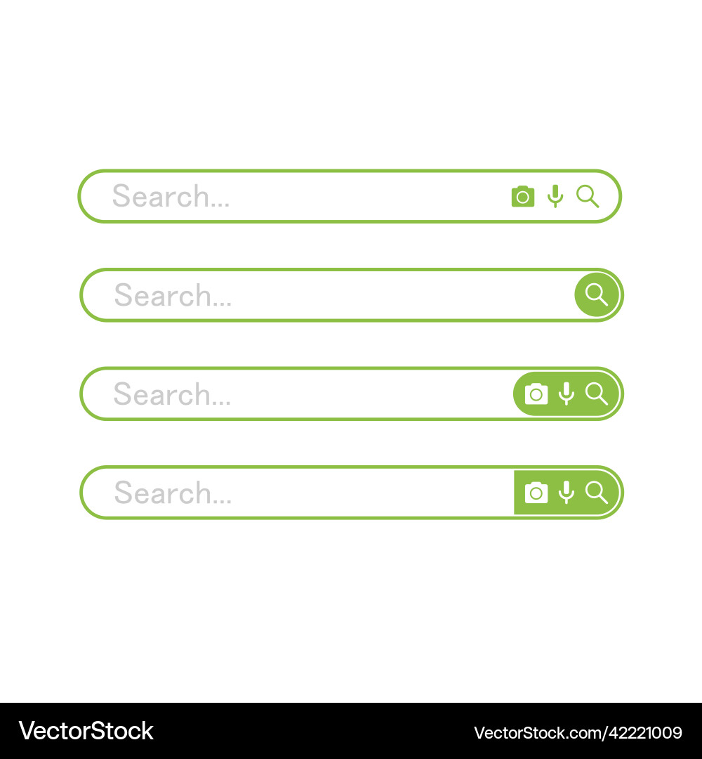 Search bar design element for website Search bar design element for website vector image
