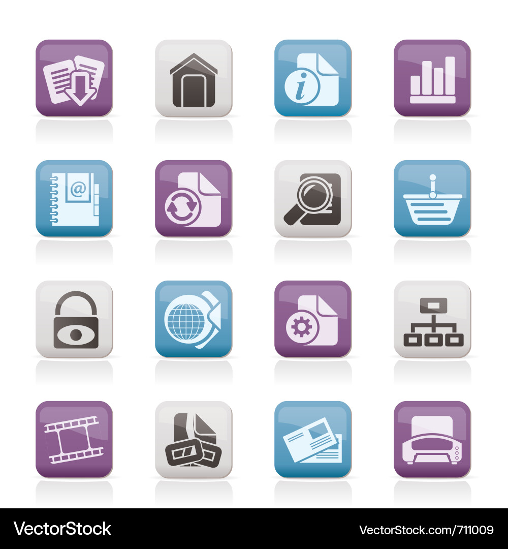Website and Internet Icons Set vector image