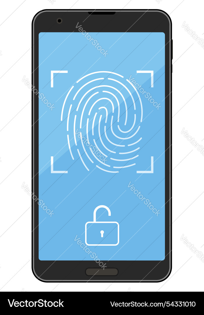 Biometric security fingerprint recognition Biometric security fingerprint recognition Vector Image