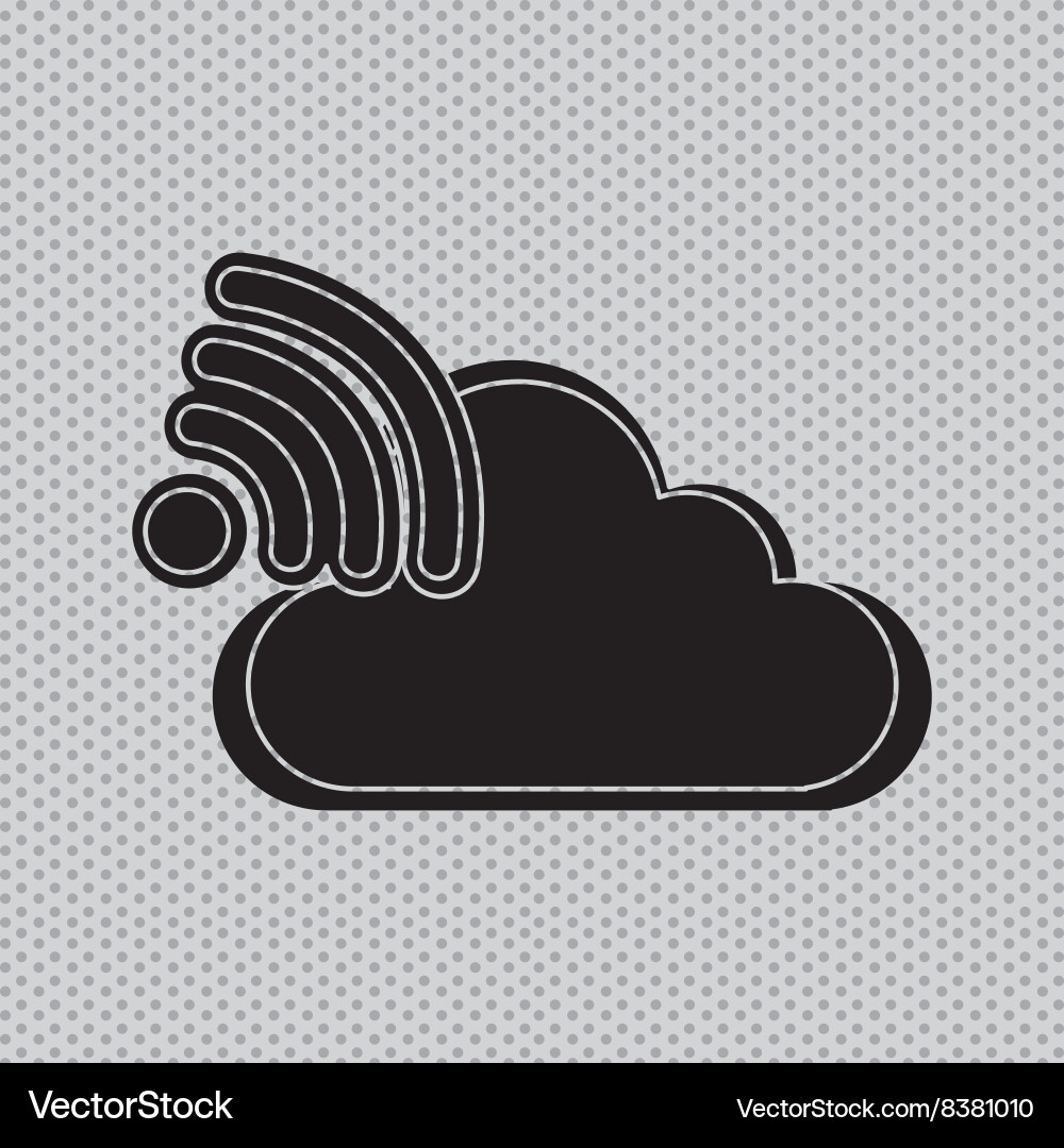 Cloud computing design vector image
