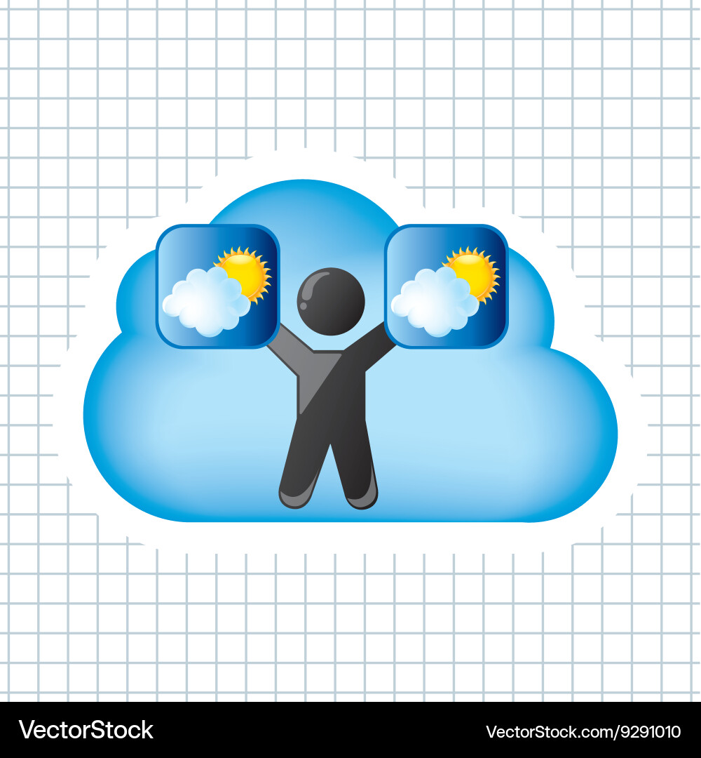 Cloud computing design vector image