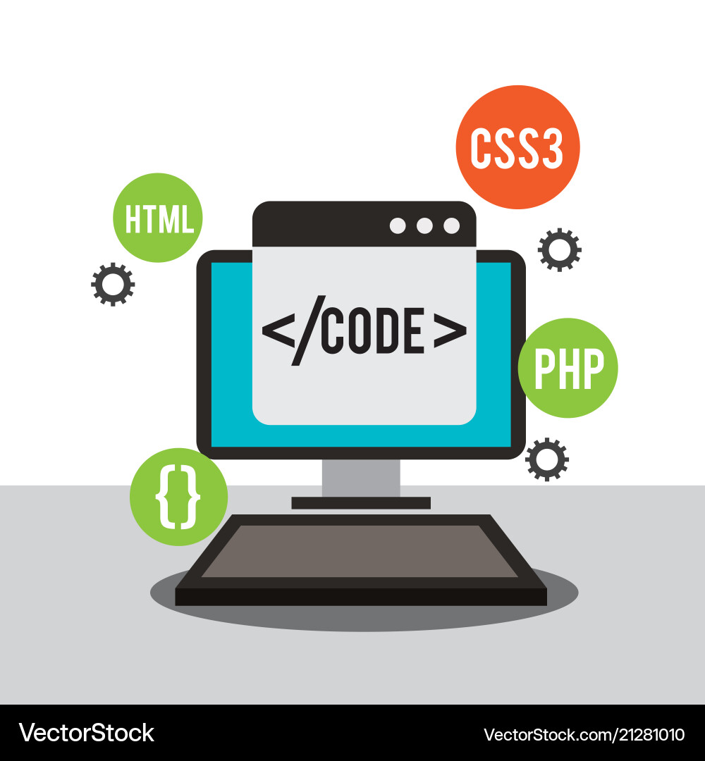 Coding Website Development vector image