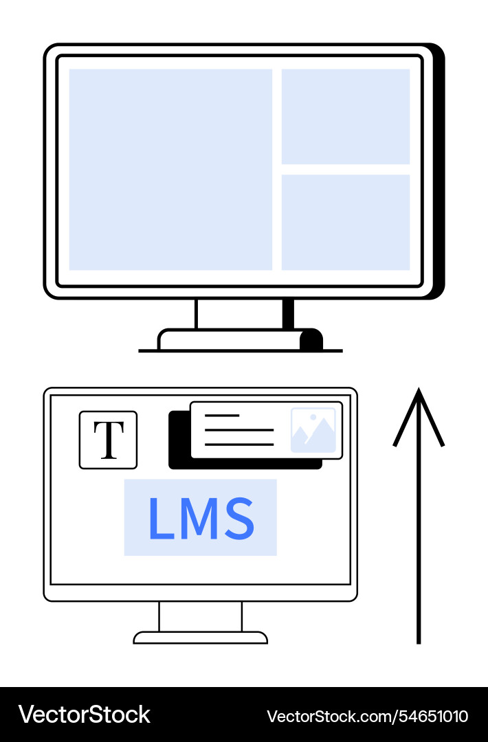 Lms learning management system software interface Lms learning management system software interface Vector Image