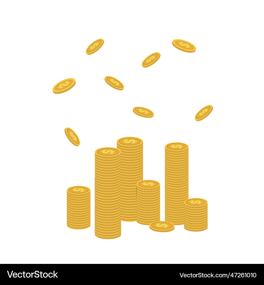Material of an image coins Material of an image coins Vector Image