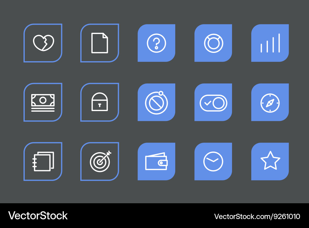 Modern web and mobile application pictograms Vector Image
