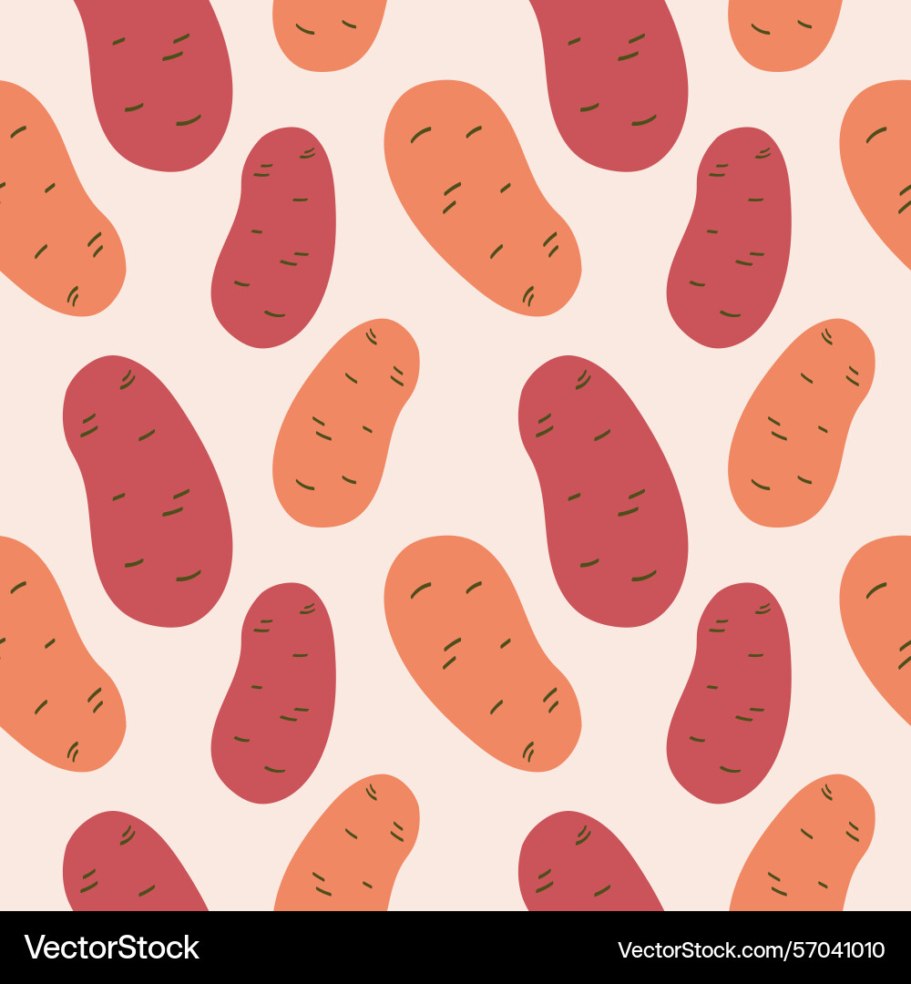Potatoes repeating seamless pattern Potatoes repeating seamless pattern Vector Image