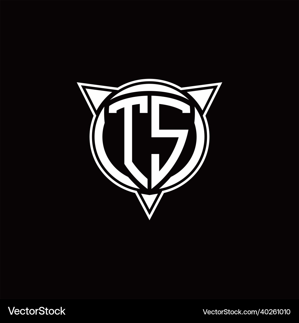 Ts logo monogram isolated with circle shape vector image