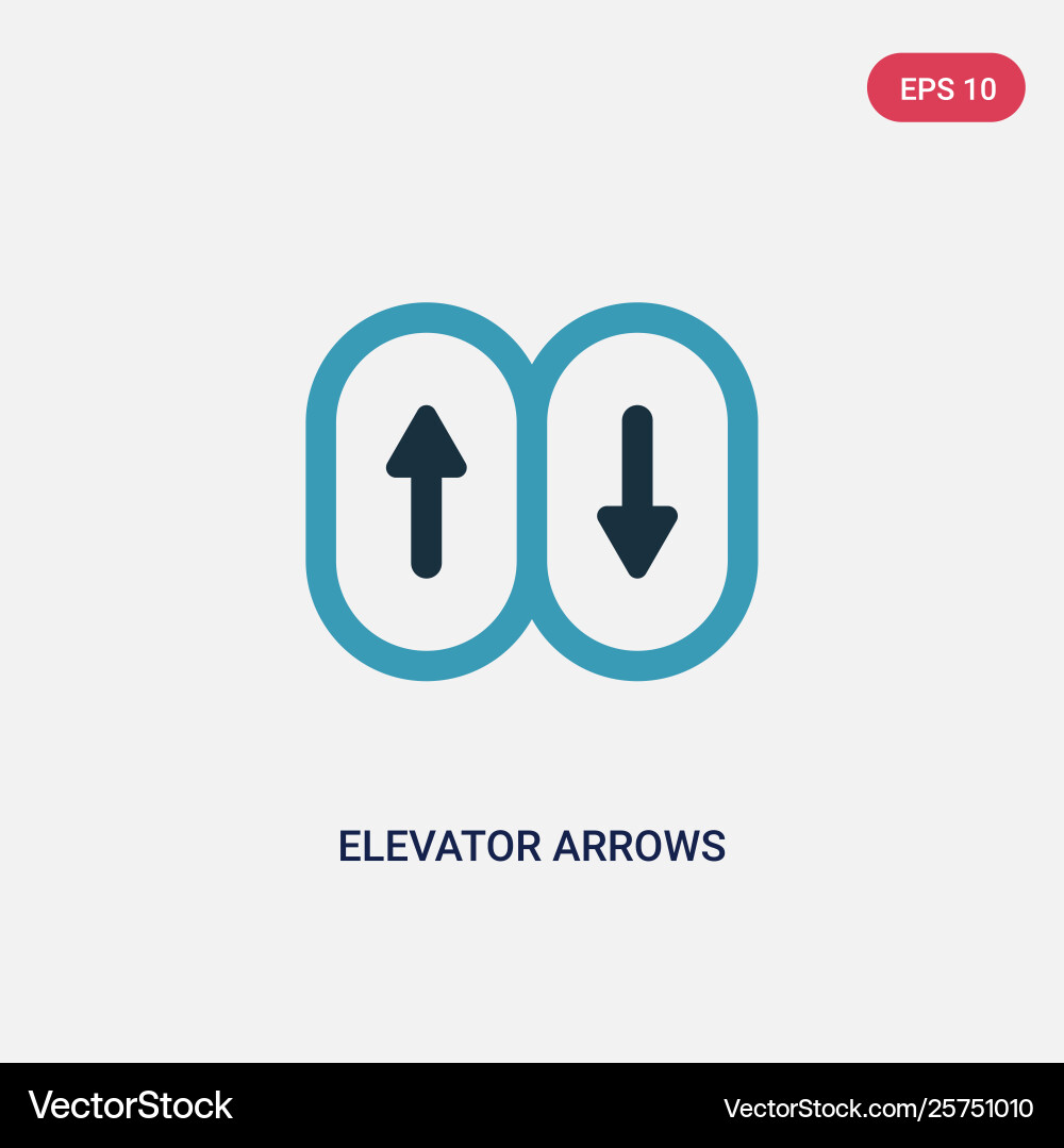 Two color elevator arrows icon from user Two color elevator arrows icon from user vector image
