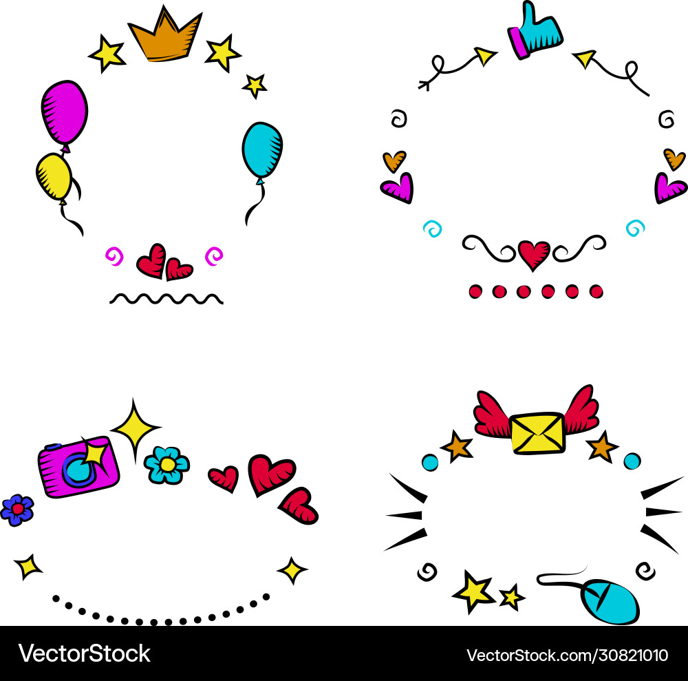 Vlog and blog elements for design Vector Image
