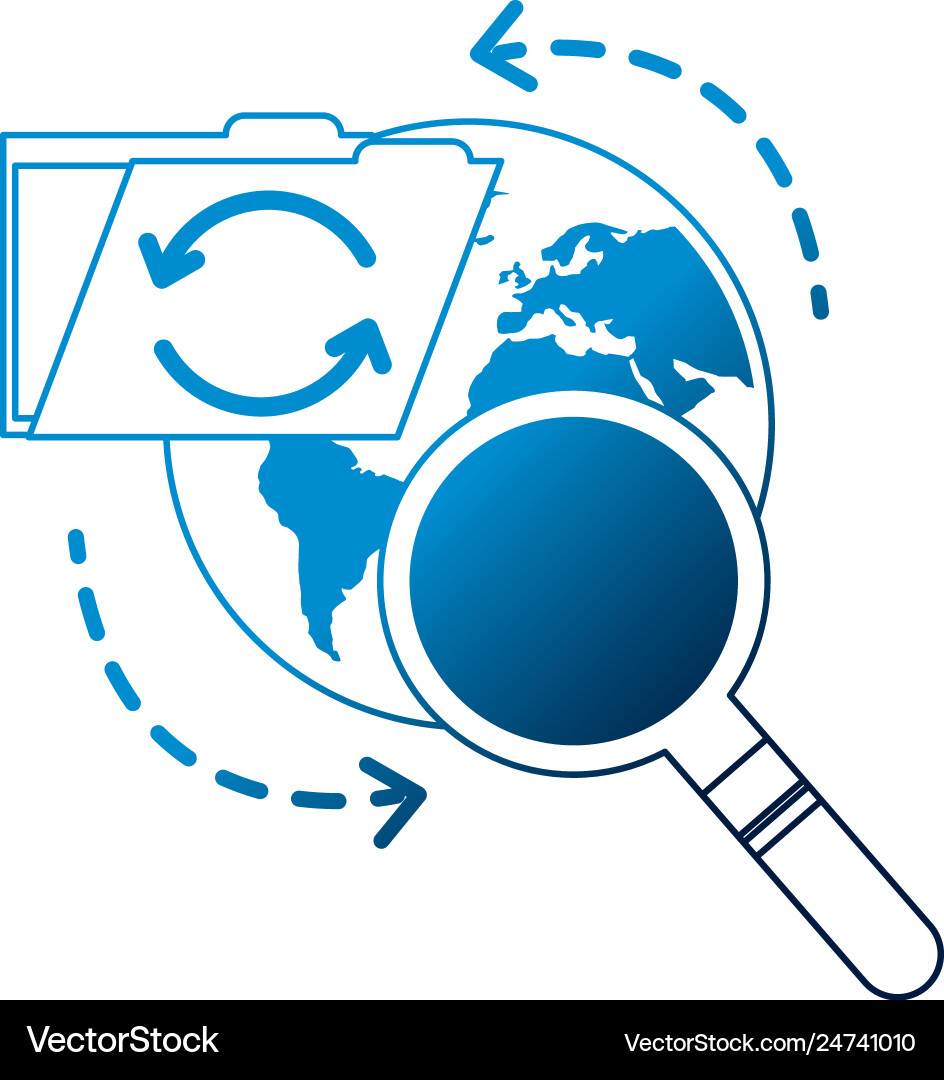 World reload folder file data searching Vector Image