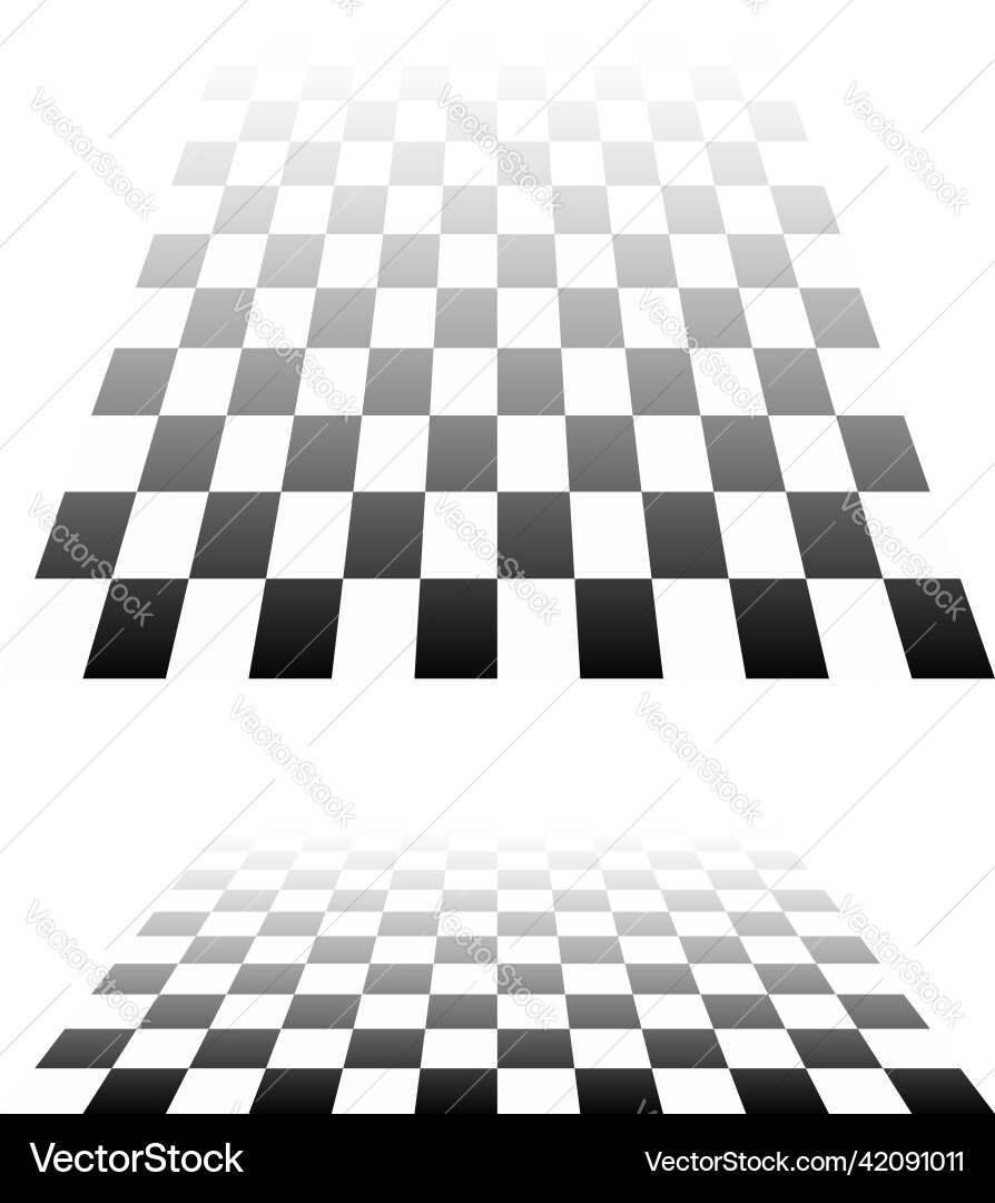 3d chessboard checkerboard pattern in perspective 3d chessboard checkerboard pattern in perspective vector image