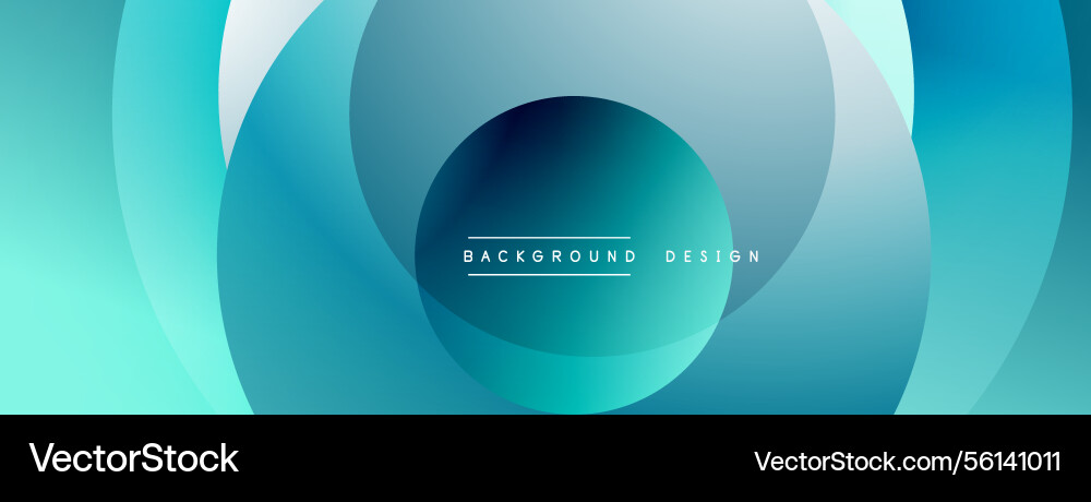 Abstract blue circles overlap creating layered Abstract blue circles overlap creating layered Vector Image