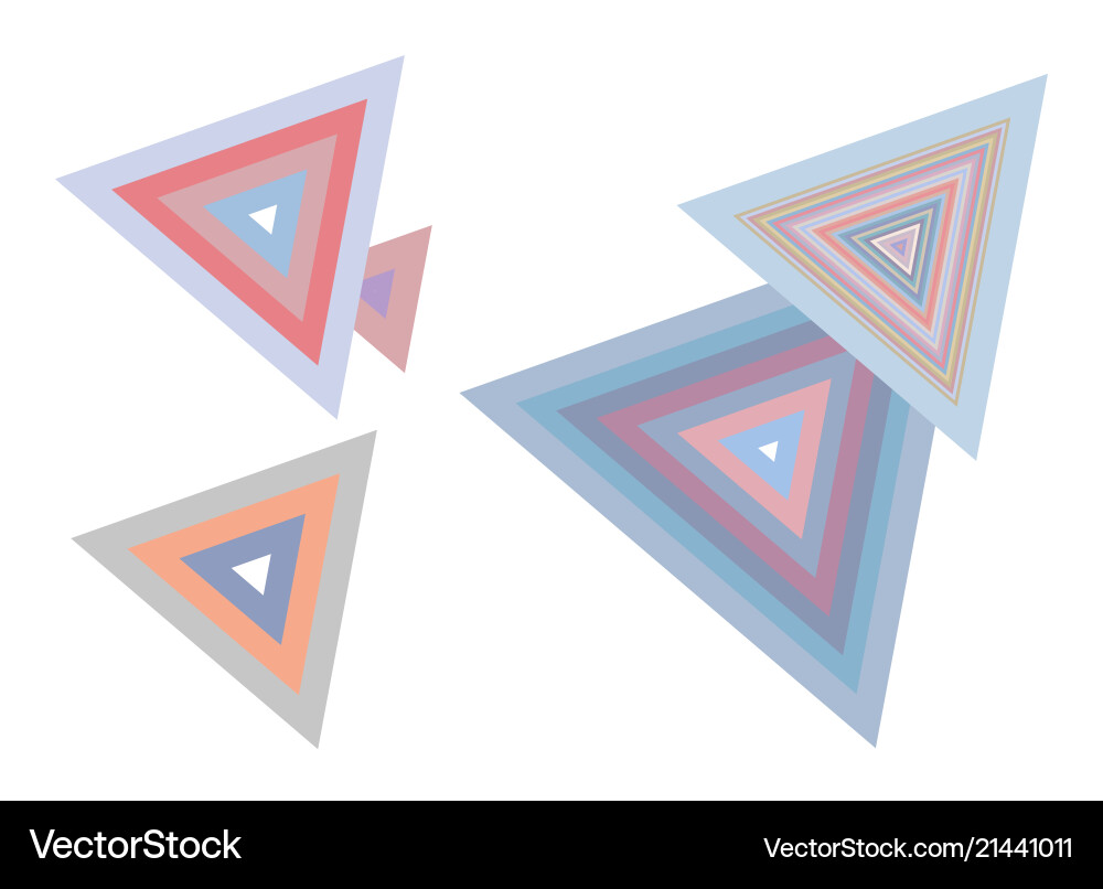 Abstract conceptual geometric triangle pattern vector image