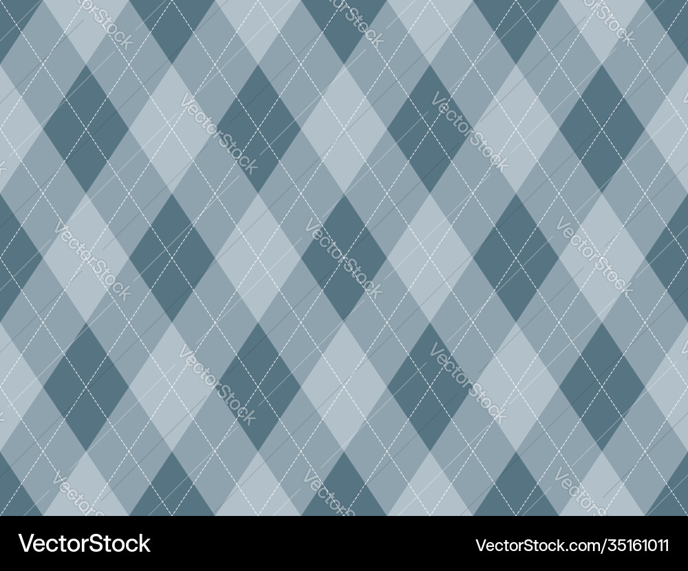 Argyle pattern seamless fabric texture background Vector Image