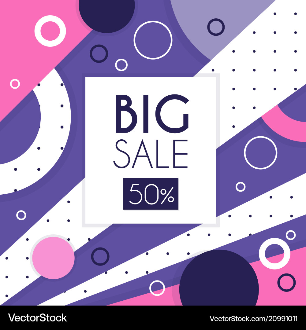 Big sale banner up to 50 percent off seasonal Big sale banner up to 50 percent off seasonal vector image