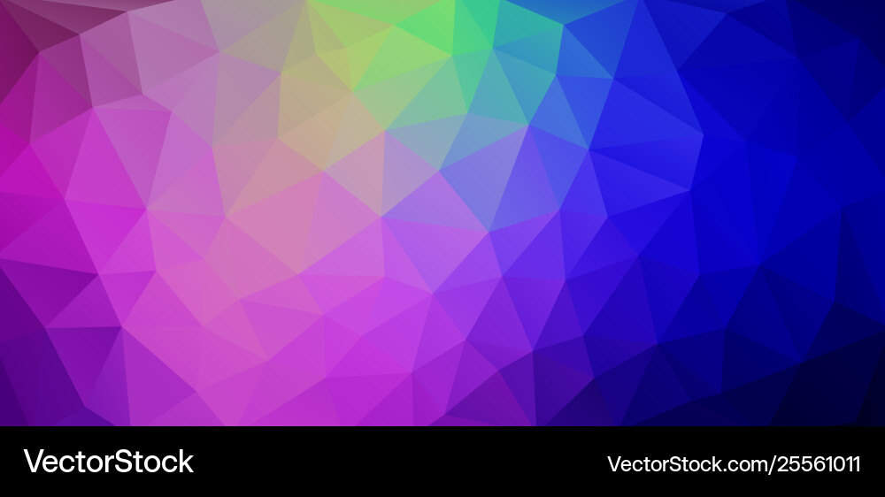 Bright horizontal multicolor triangle background vector image