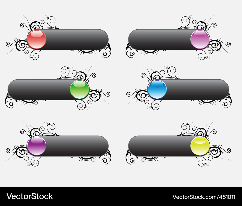 Button design elements vector image