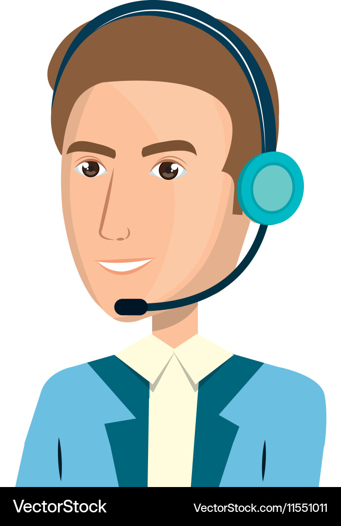 Call Center Operator Character vector image