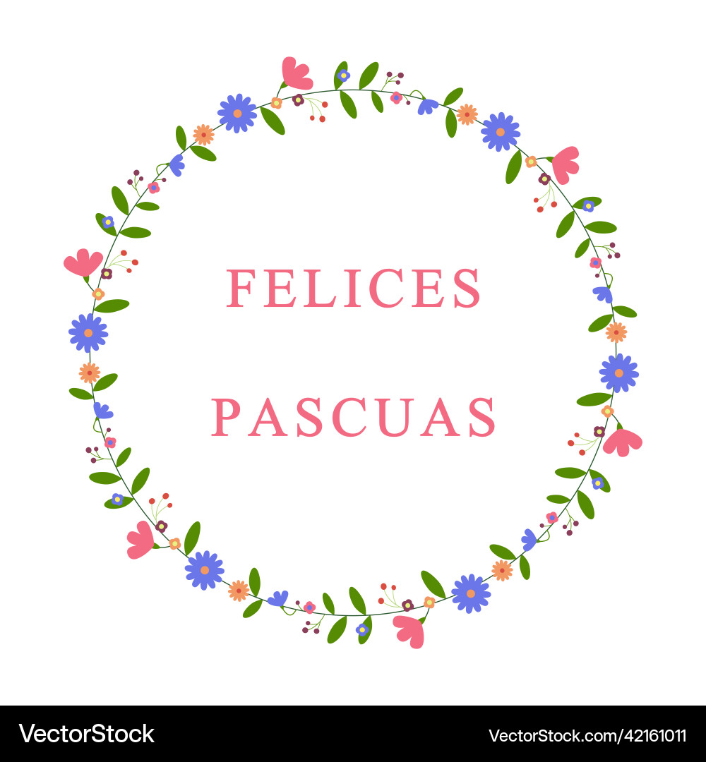 Felices pascuas - happy easter in spanish holiday Felices pascuas - happy easter in spanish holiday vector image