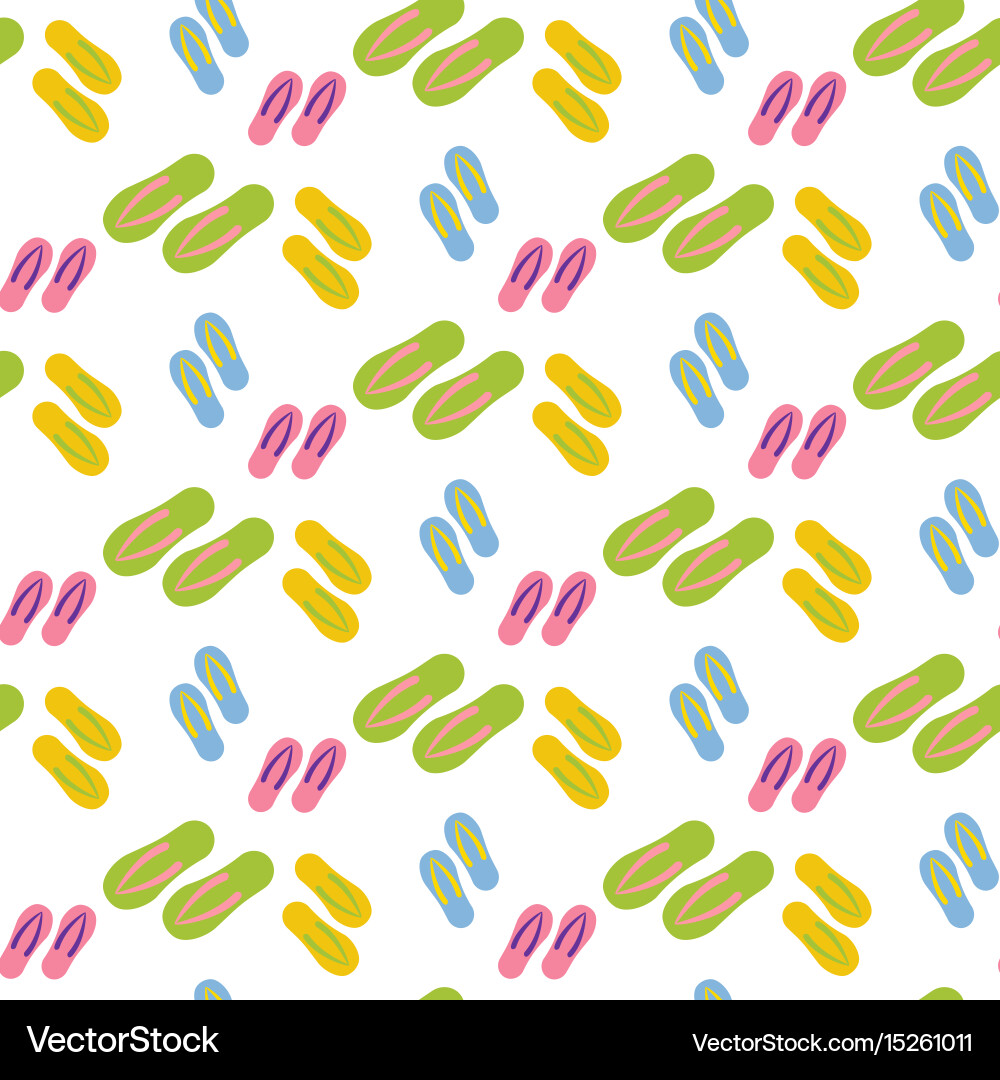 Flip flops pattern Vector Image