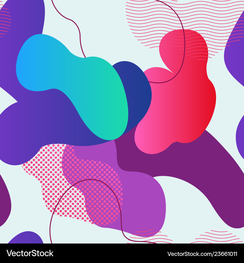 Fluid Gradient Shapes Pattern vector image